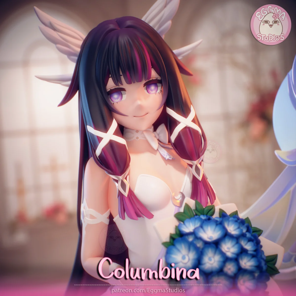 Columbina | Fan Art | 3D Printed Resin Model Garage Kit | *Un-Painted* | EggmaStudios