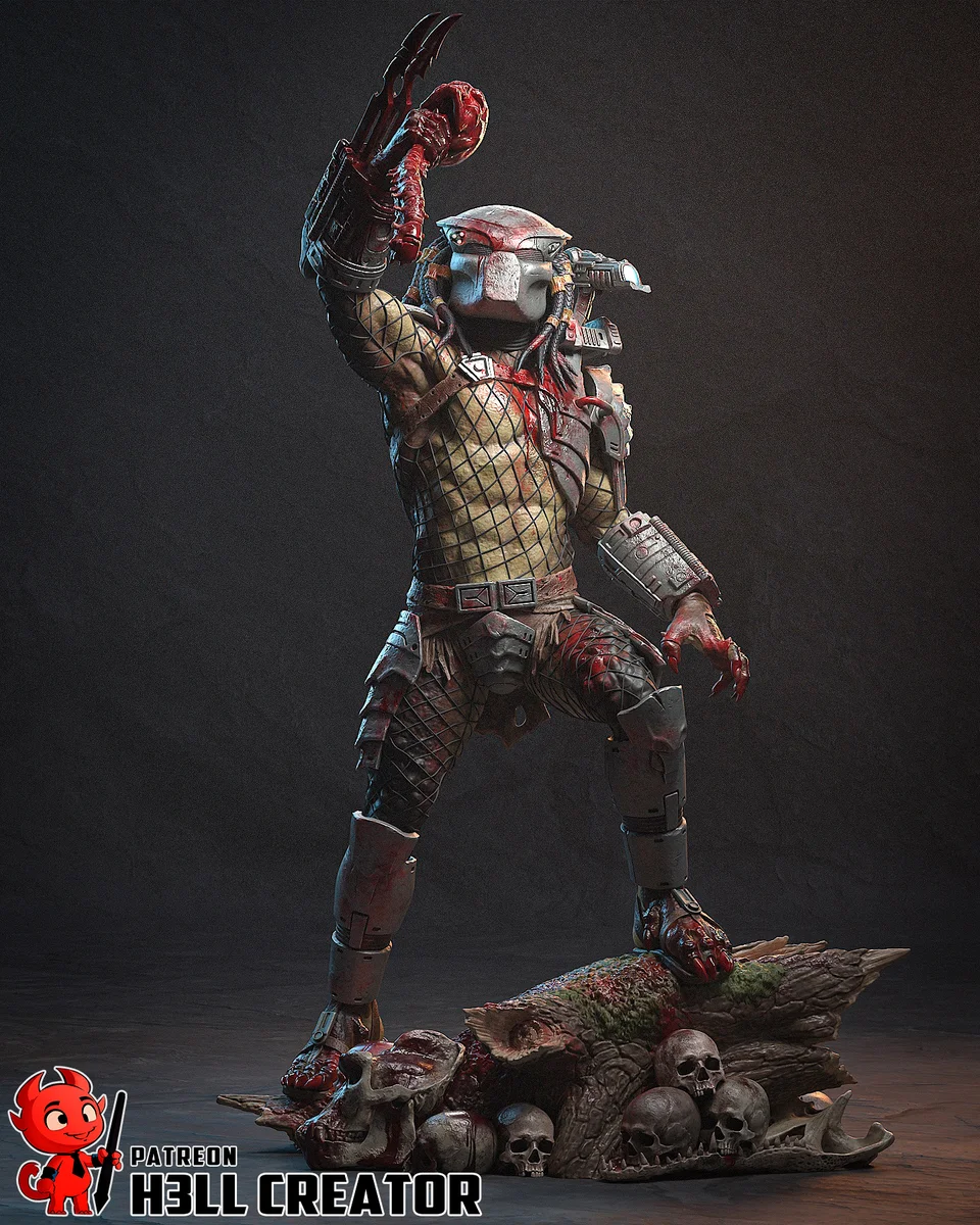 Predator | Fan Art | 3D Printed Resin Model Garage Kit | *Un-Painted* | H3LL Creator 3