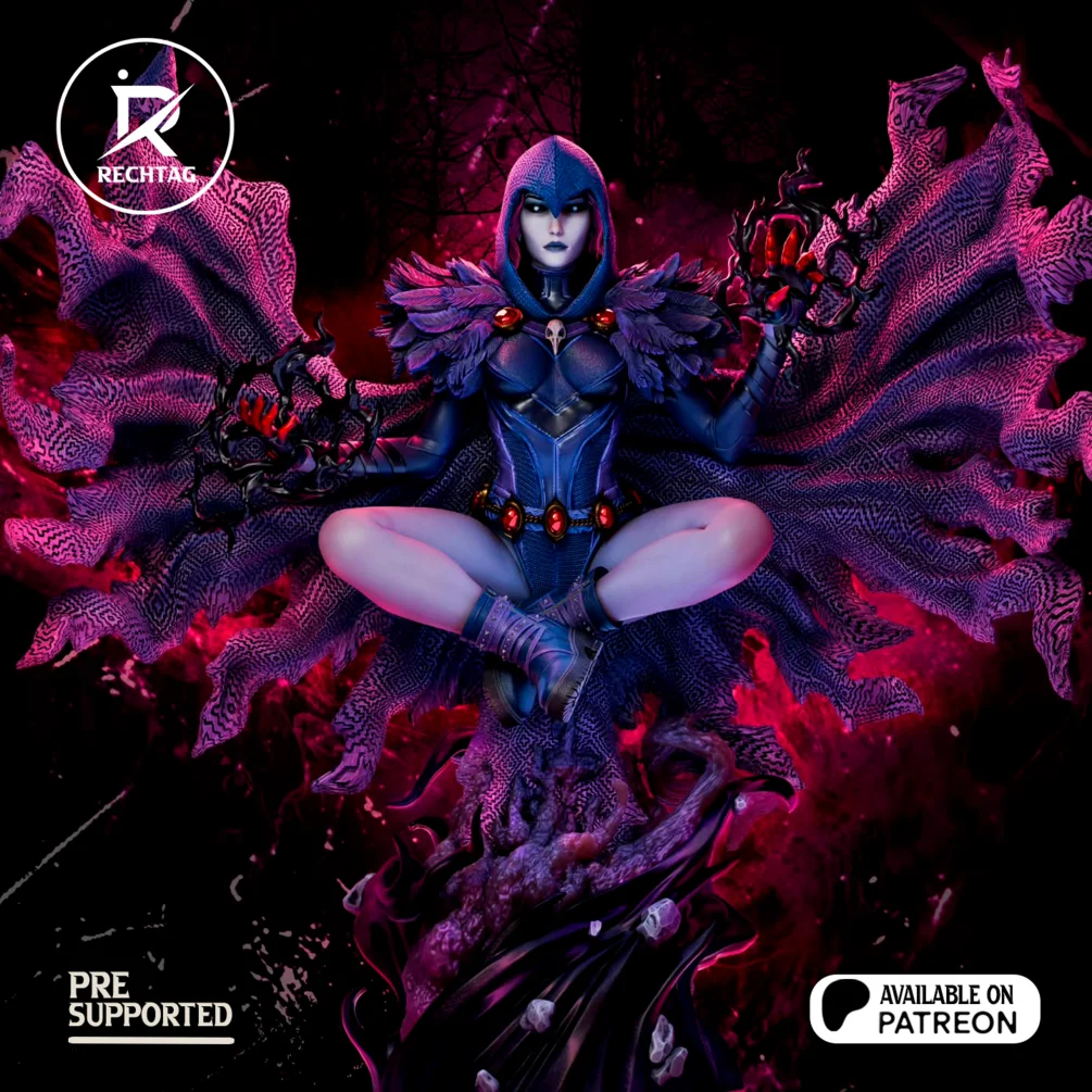 Raven | Fan Art | 3D Printed Resin Model Garage Kit | *Un-Painted* | Rechtag 11