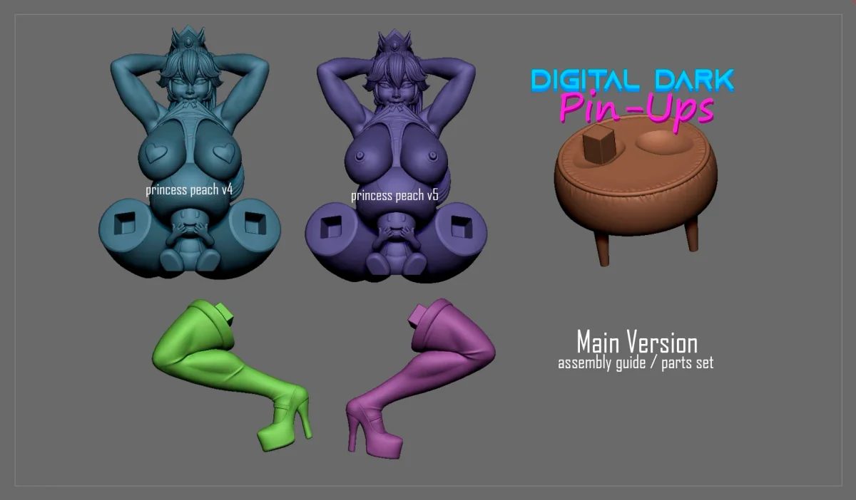 Panty Party | Fan Art | 3D Printed Resin Model Garage Kit | *Un-Painted* | Digital Dark 5