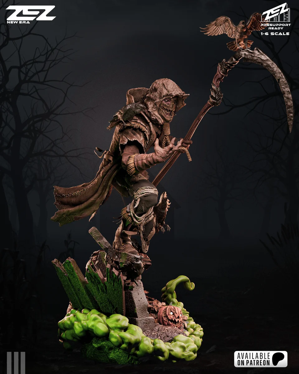 Scarecrow | Fan Art | 3D Printed Resin Model Garage Kit | *Un-Painted* | ZEZ Studio 12