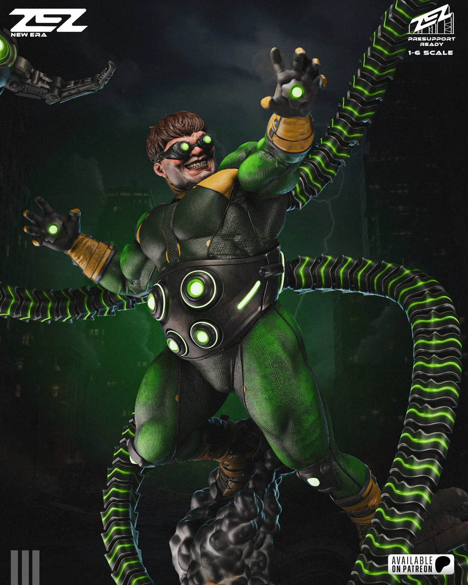 Doctor Octopus | Fan Art | 3D Printed Resin Model Garage Kit | *Un-Painted* | ZEZ Studio 5