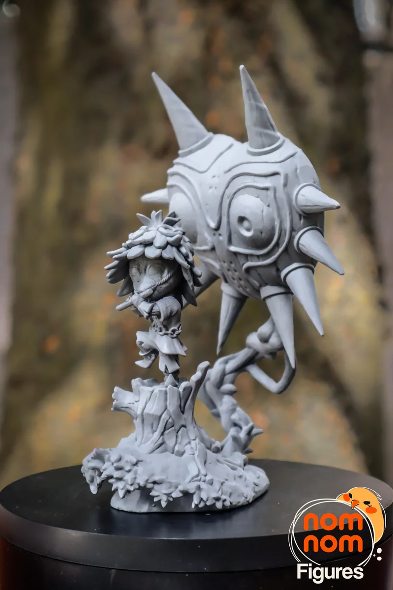 Chibi Majora and skull kid | Fan Art | 3D Printed Resin Model Garage Kit | *Un-Painted* | Nomnom 6
