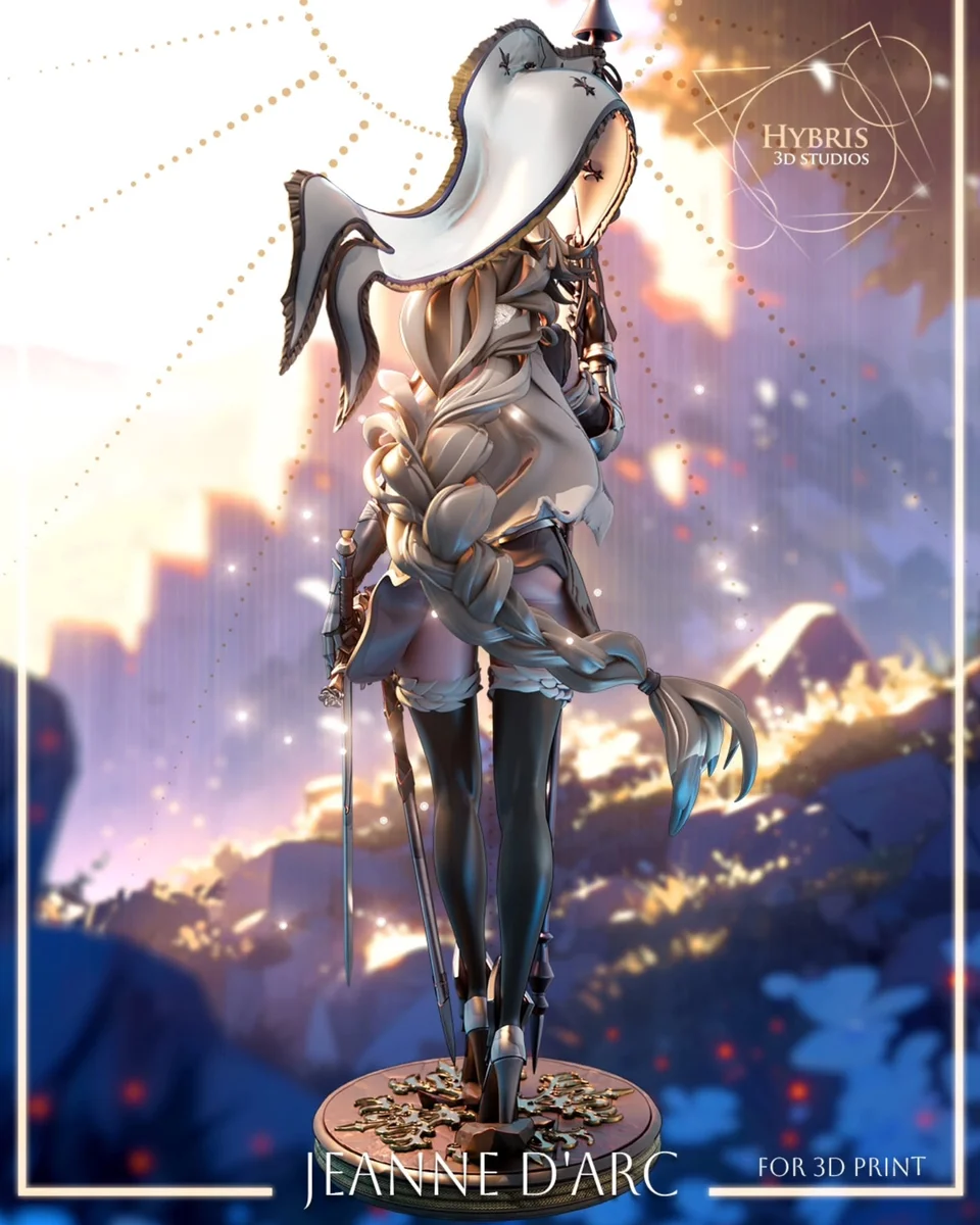Jeanne d'Arc | Fan Art | 3D Printed Resin Model Garage Kit | *Un-Painted* | Hybris Studios 4