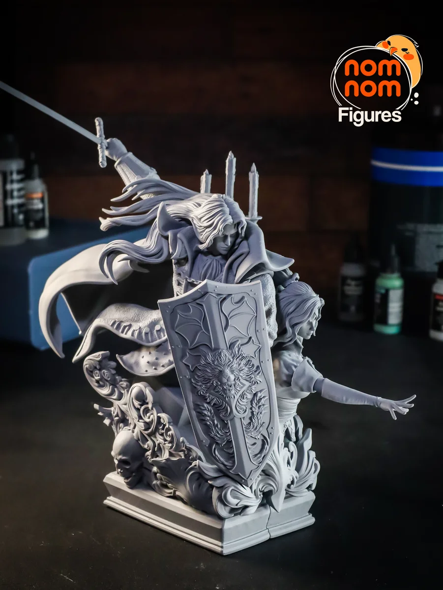 Alucard x Maria | Fan Art | 3D Printed Resin Model Garage Kit | *Un-Painted* | Nomnom 8