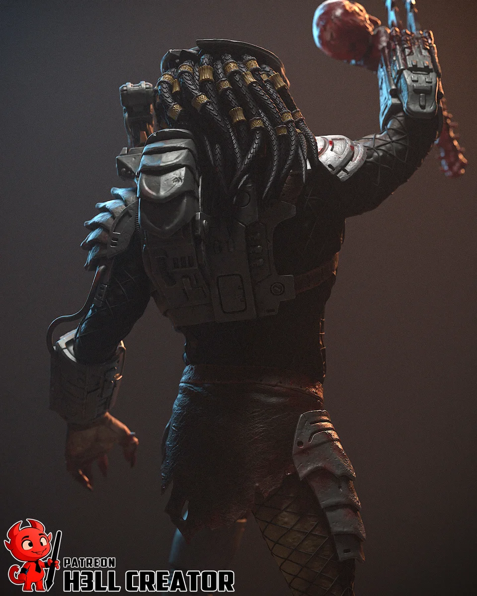 Predator | Fan Art | 3D Printed Resin Model Garage Kit | *Un-Painted* | H3LL Creator 9