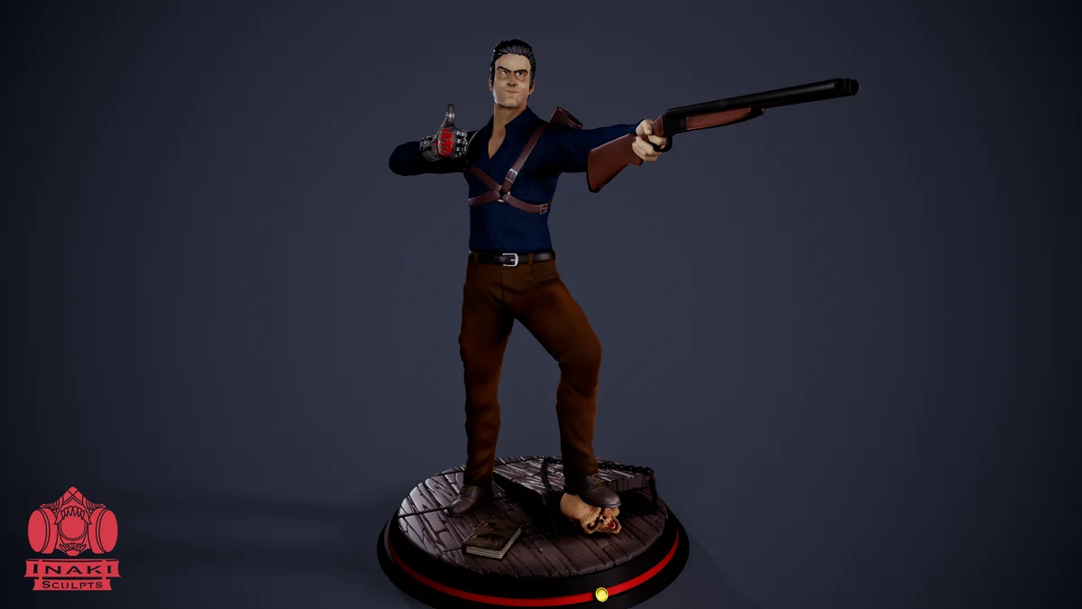Ash Williams | Fan Art | 3D Printed Resin Model Garage Kit | *Un-Painted* | Inaki Sculpts 3