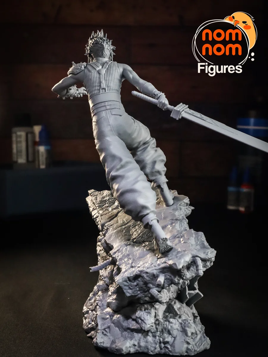 Cloud Strife | Fan Art | 3D Printed Resin Model Garage Kit | *Un-Painted* | Nomnom 11