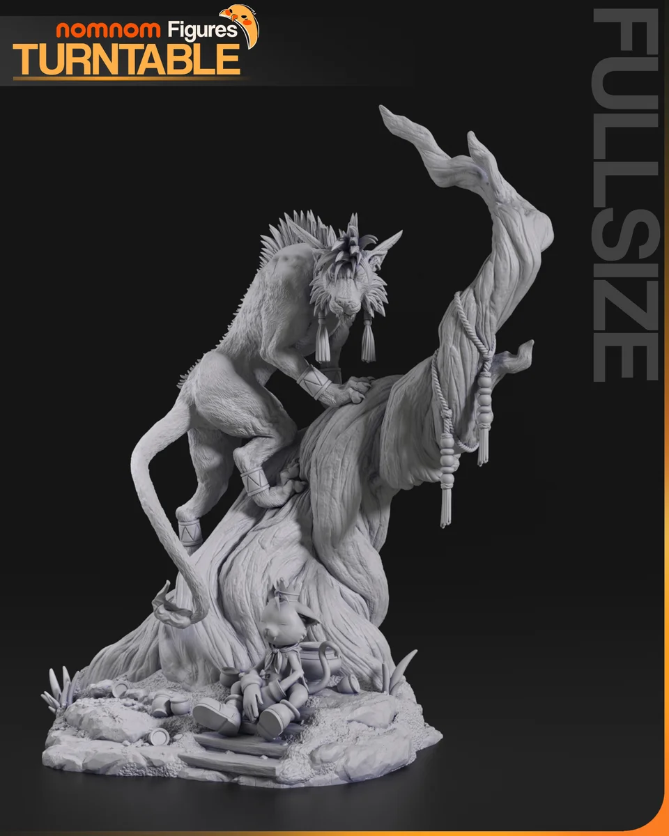 Red XIII | Fan Art | 3D Printed Resin Model Garage Kit | *Un-Painted* | Nomnom 6