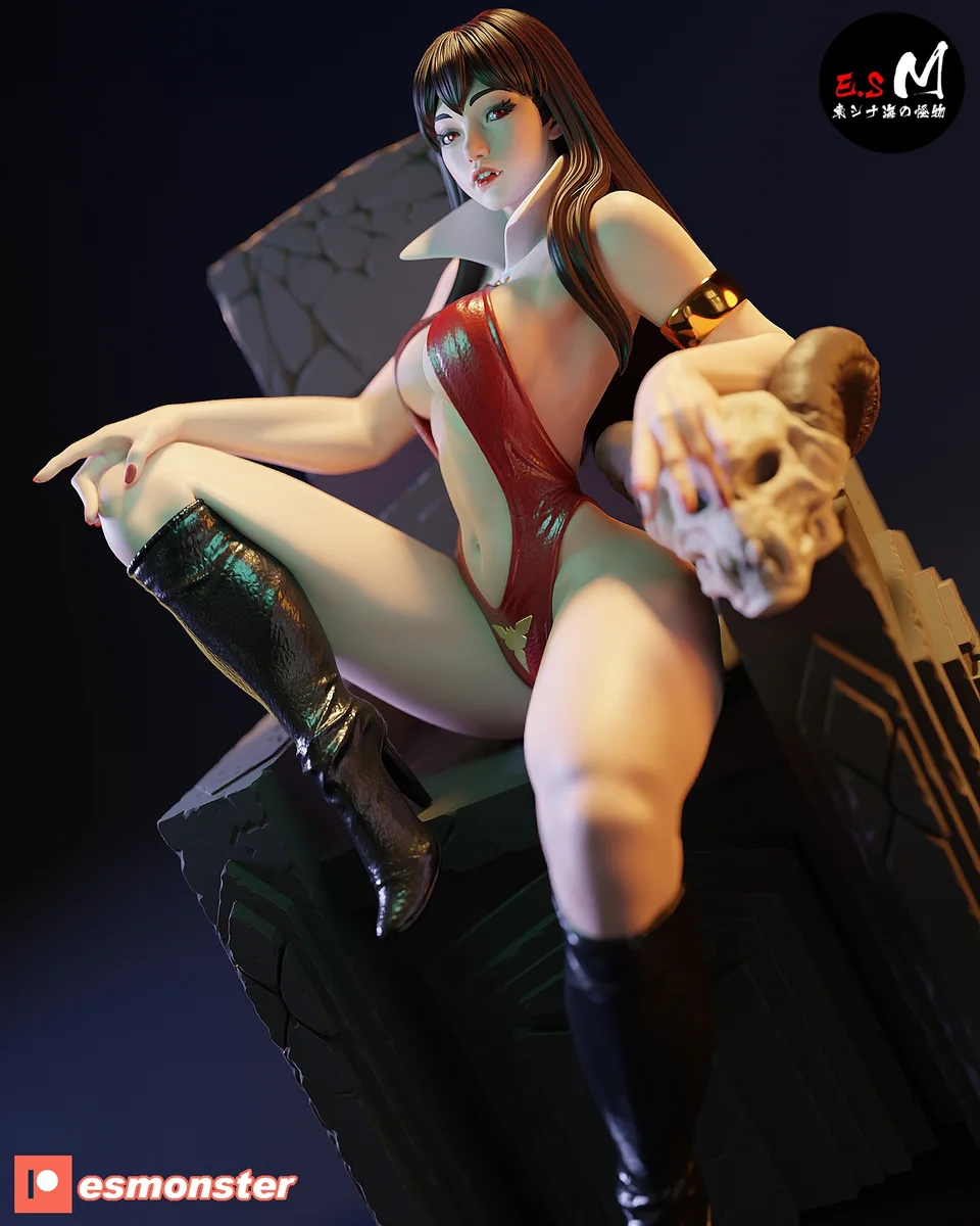 Vampirella | Fan Art | 3D Printed Resin Model Garage Kit | *Un-Painted* | ES Monster 3