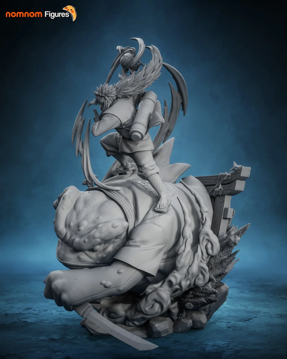 Jiraiya | Fan Art | 3D Printed Resin Model Garage Kit | *Un-Painted* | Nomnom 11