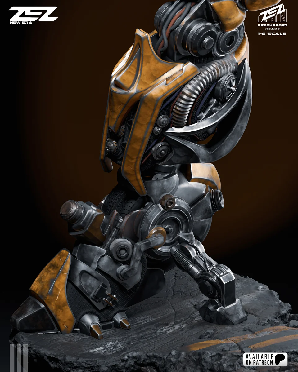 Bumblebee | Fan Art | 3D Printed Resin Model Garage Kit | *Un-Painted* | ZEZ Studio 7