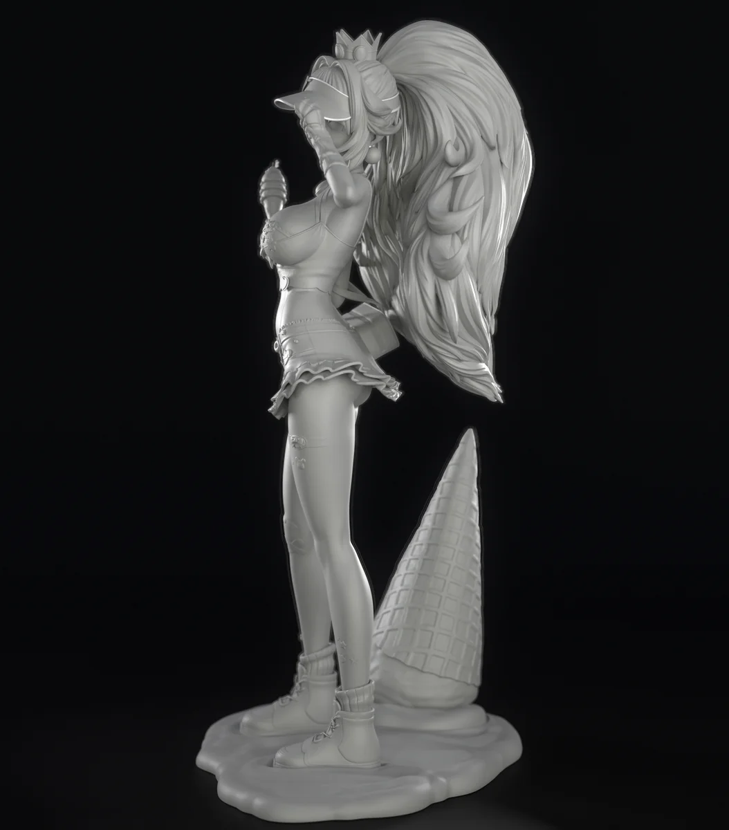Princess Peach | Fan Art | 3D Printed Resin Model Garage Kit | *Un-Painted* | Inari Figure 6