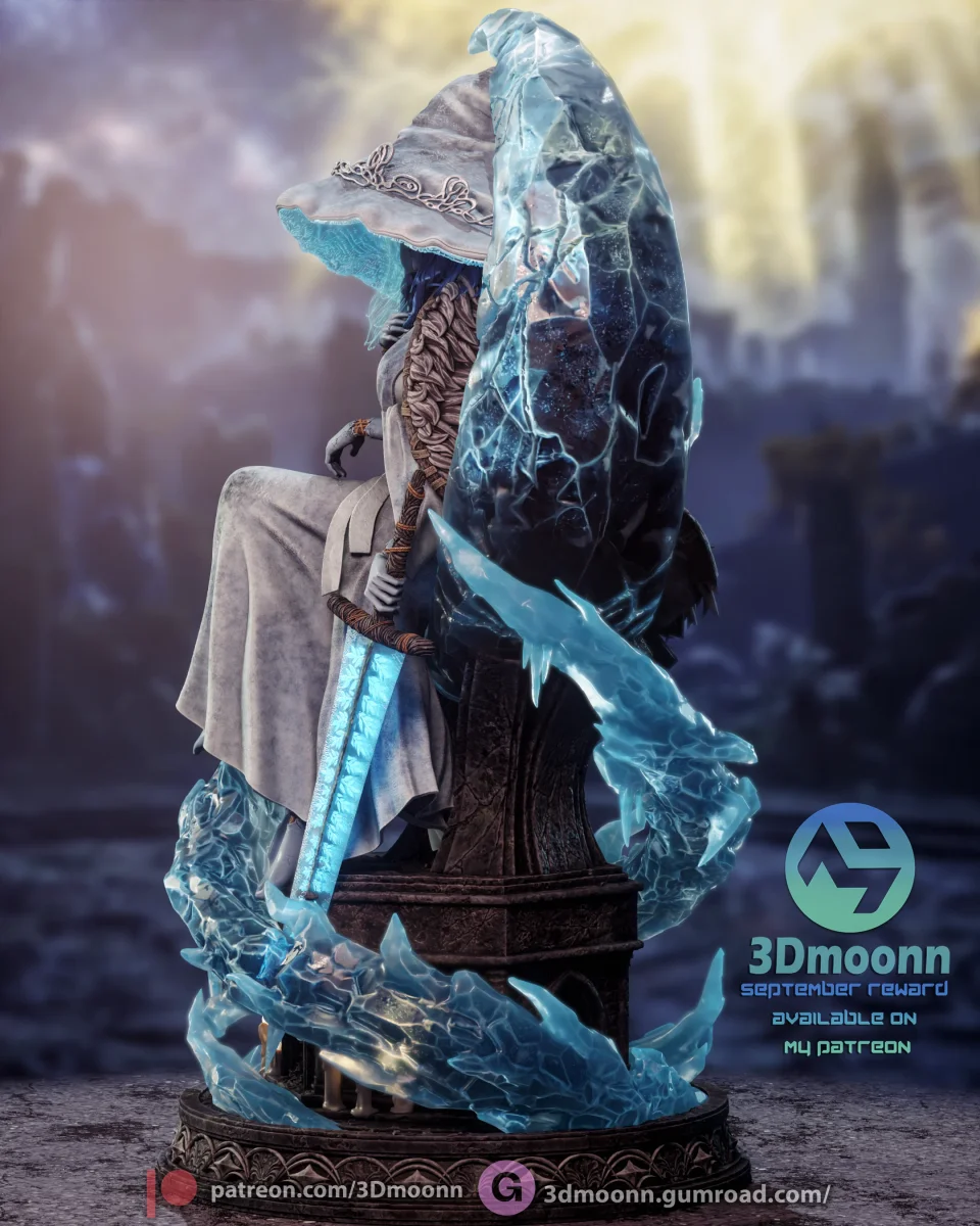 Ranni The Witch | Fan Art | 3D Printed Resin Model Garage Kit | *Un-Painted* | 3DMoonn 7