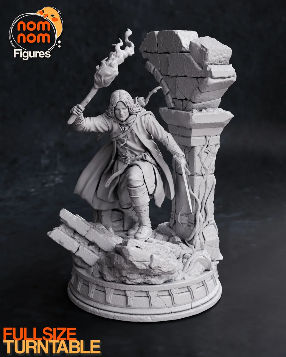 Aragorn | Fan Art | 3D Printed Resin Model Garage Kit | *Un-Painted* | Nomnom 6