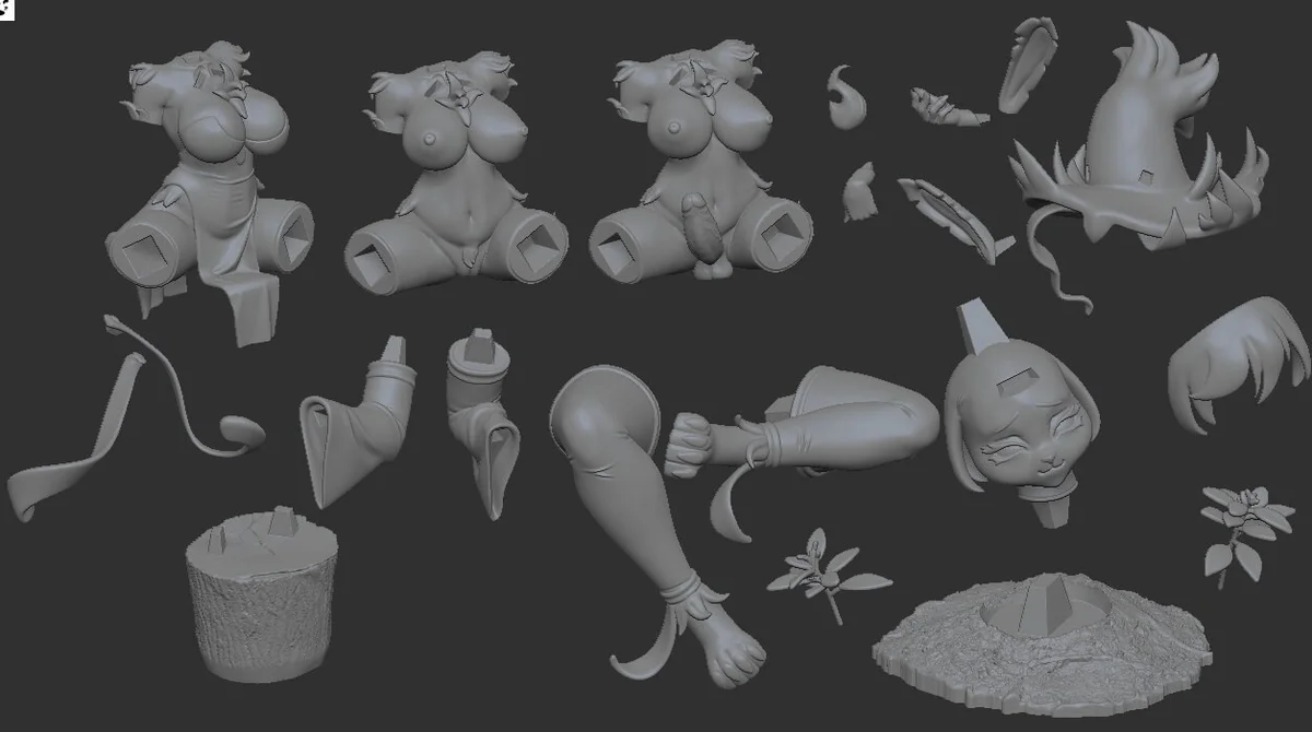 Leafeon | Fan Art | 3D Printed Resin Model Garage Kit | *Un-Painted* | Officer Rhu 4