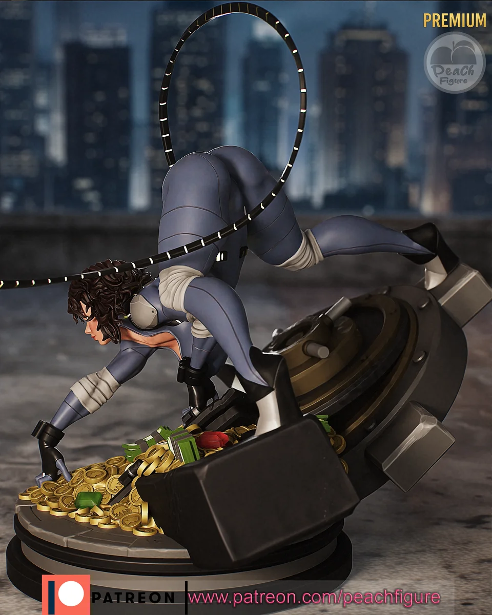 Absolute Catwoman | Fan Art | 3D Printed Resin Model Garage Kit | *Un-Painted* | Peach Figure 3