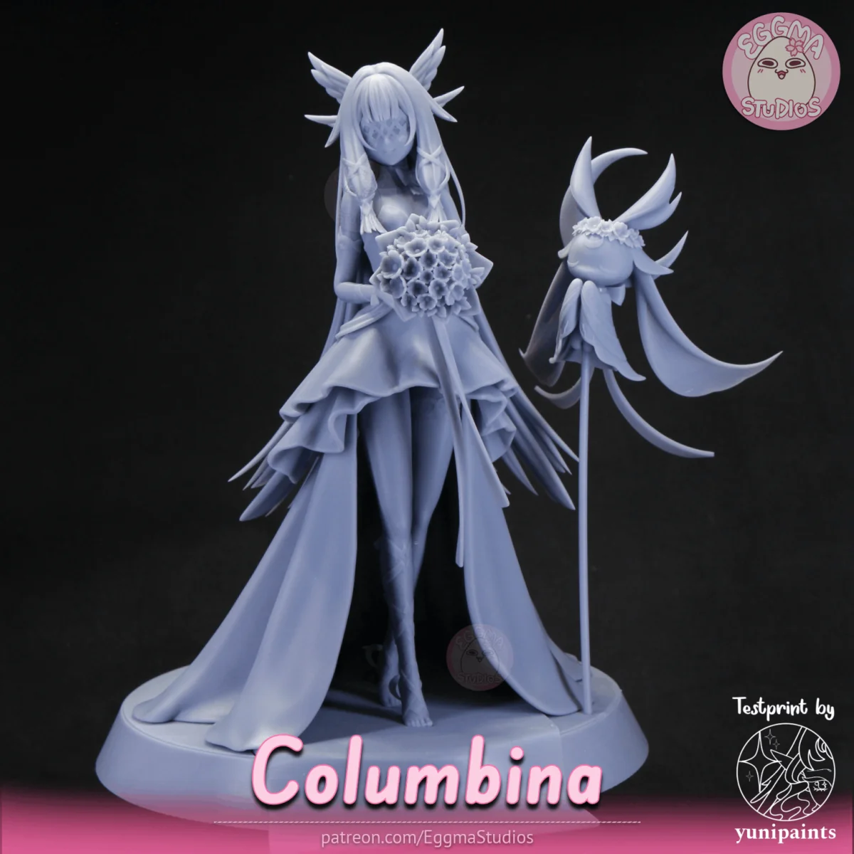 Columbina | Fan Art | 3D Printed Resin Model Garage Kit | *Un-Painted* | EggmaStudios 14