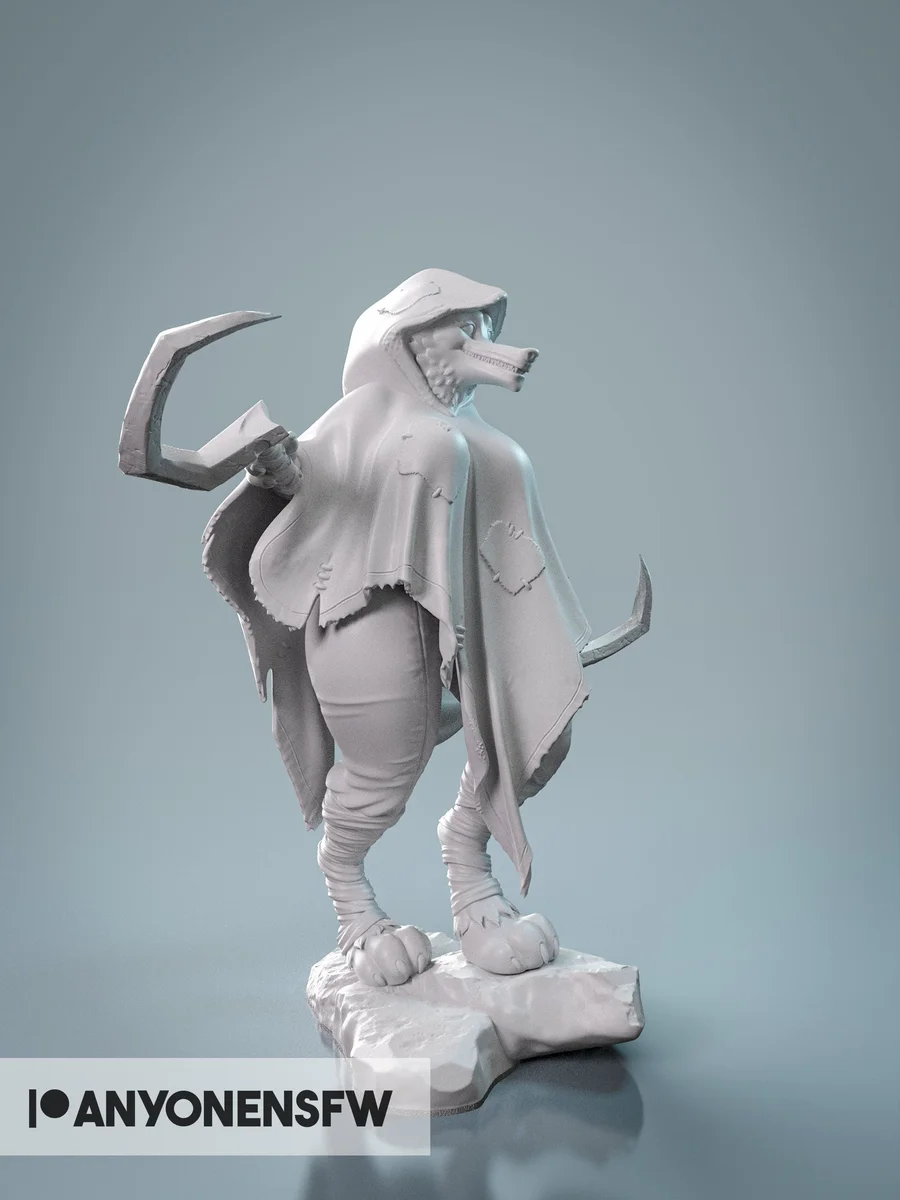 Bad Wolf | Fan Art | 3D Printed Resin Model Garage Kit | *Un-Painted* | AnyoneNSFW 4
