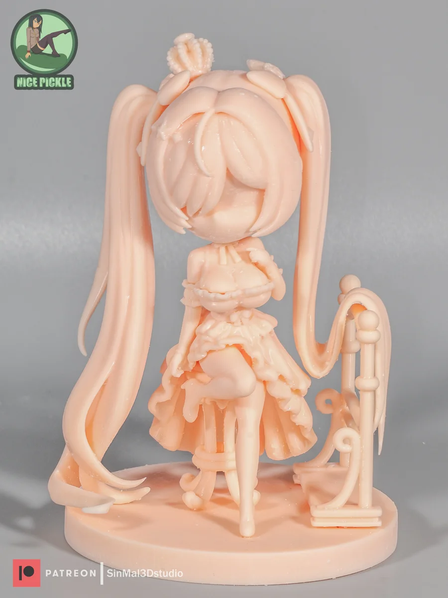 Chibi Cinderella: Glass Princess | Fan Art | 3D Printed Resin Model Garage Kit | *Un-Painted* | Sin3Dstudio 3