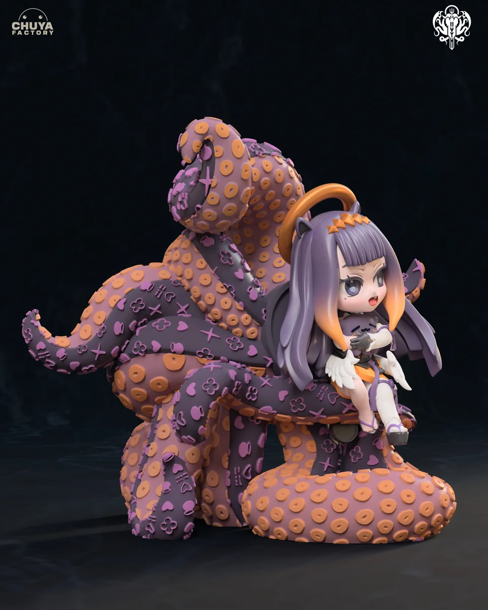 Chibi Ninomae Ina'nis | Fan Art | 3D Printed Resin Model Garage Kit | *Un-Painted* | Chuya Factory 5