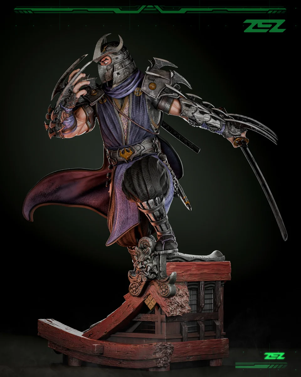 Shredder | Fan Art | 3D Printed Resin Model Garage Kit | *Un-Painted* | ZEZ Studio 7