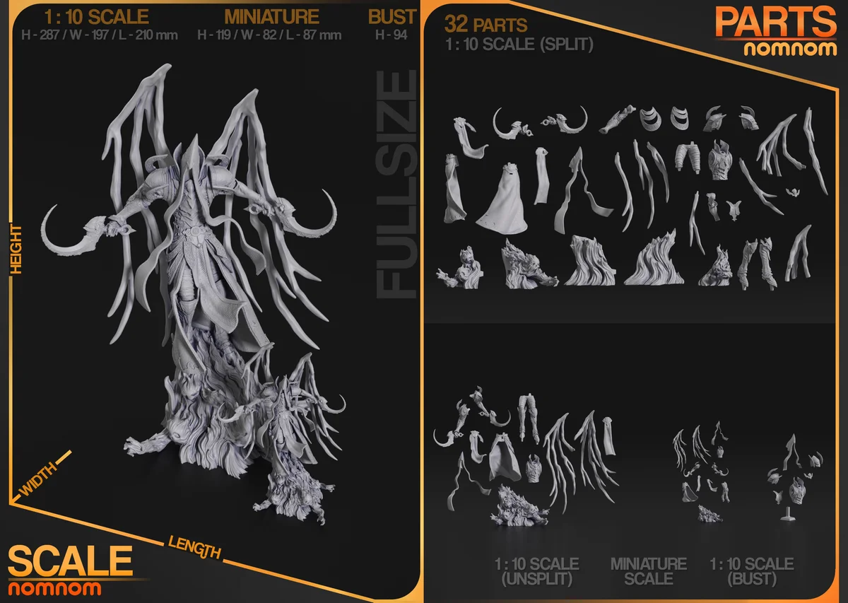 Malthael | Fan Art | 3D Printed Resin Model Garage Kit | *Un-Painted* | Nomnom 14