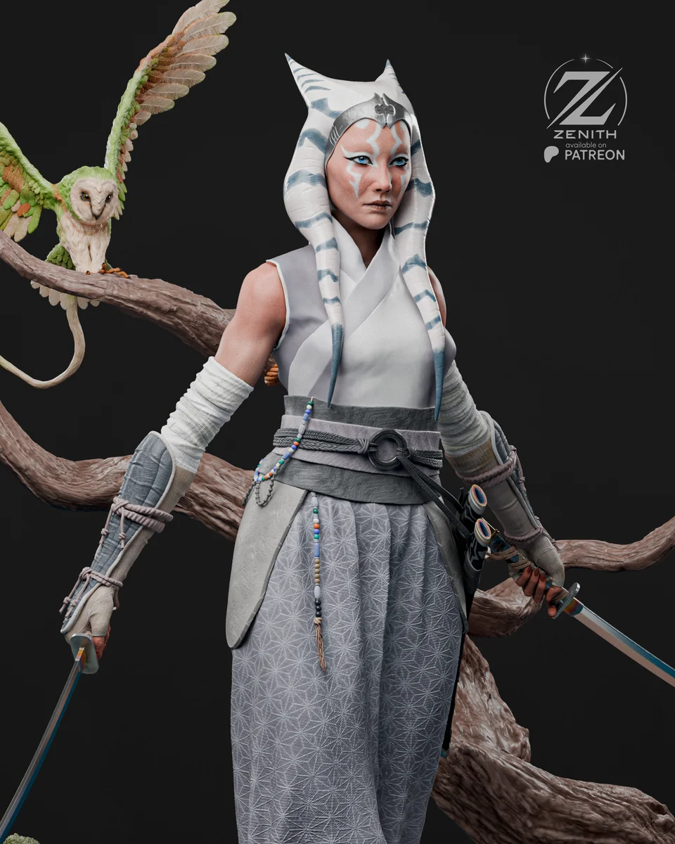 Samurai Ahsoka | Fan Art | 3D Printed Resin Model Garage Kit | *Un-Painted* | Zenith Studios
