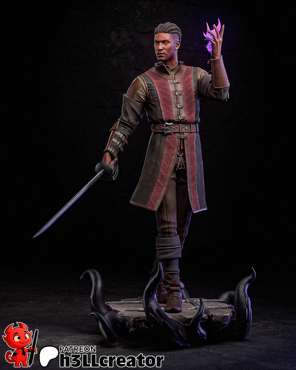 Wyll | Fan Art | 3D Printed Resin Model Garage Kit | *Un-Painted* | H3LL Creator 3