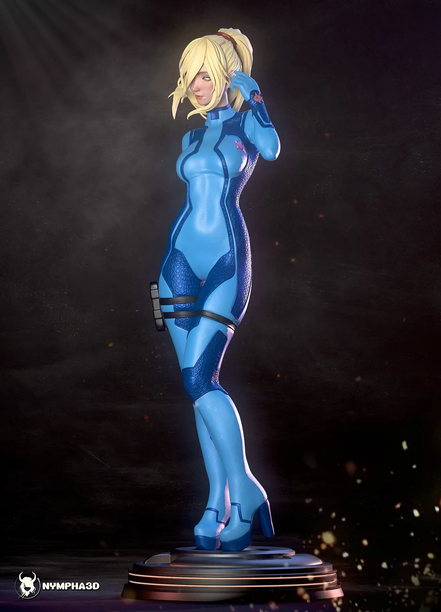 Samus Aran | Fan Art | 3D Printed Resin Model Garage Kit | *Un-Painted* | Nympha3D 3