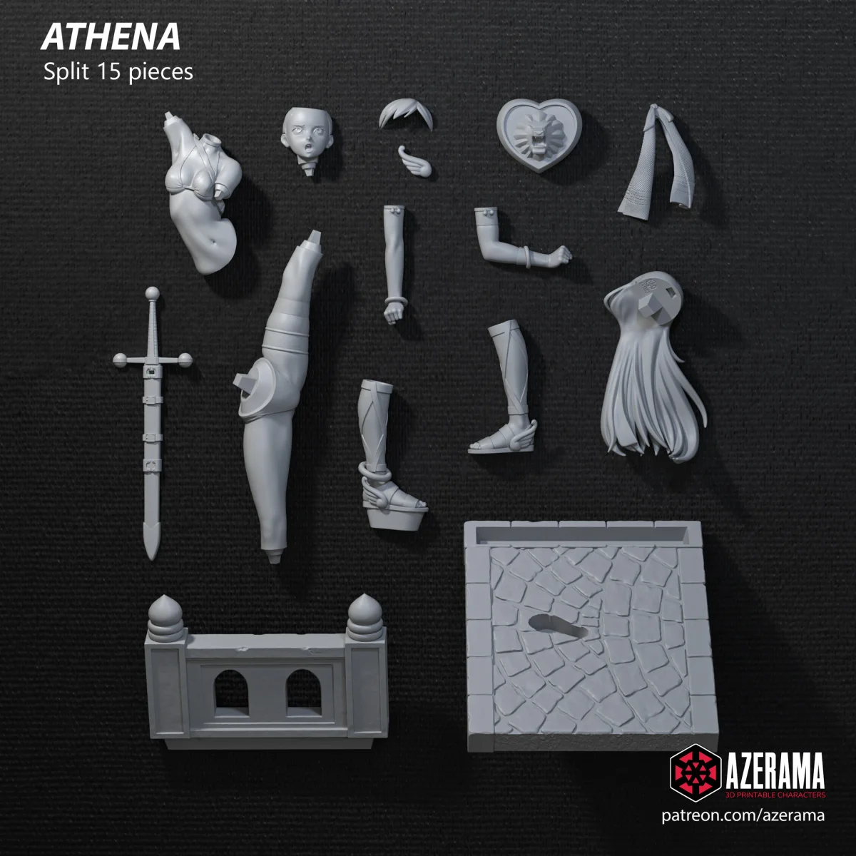 Athena | Fan Art | 3D Printed Resin Model Garage Kit | *Un-Painted* | Azerama 3