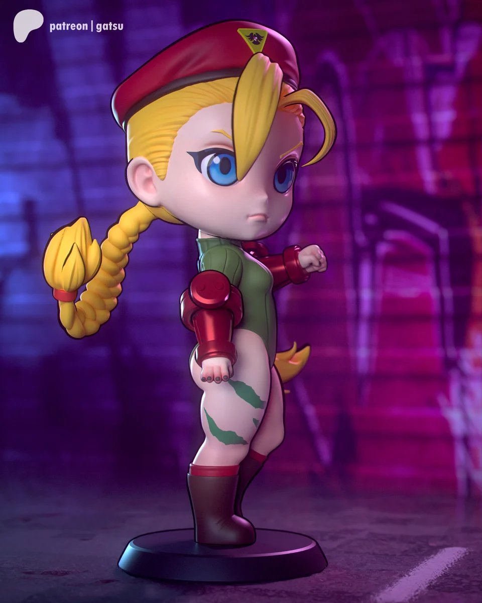 Cammy Chibi | Fan Art | 3D Printed Resin Model Garage Kit | *Un-Painted* | Gatsu Studios 6