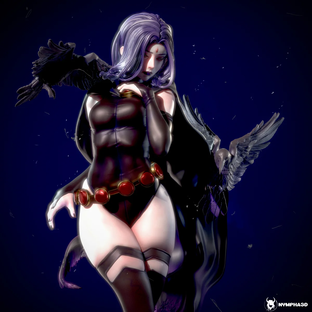 Raven | Fan Art | 3D Printed Resin Model Garage Kit | *Un-Painted* | Nympha3D 7