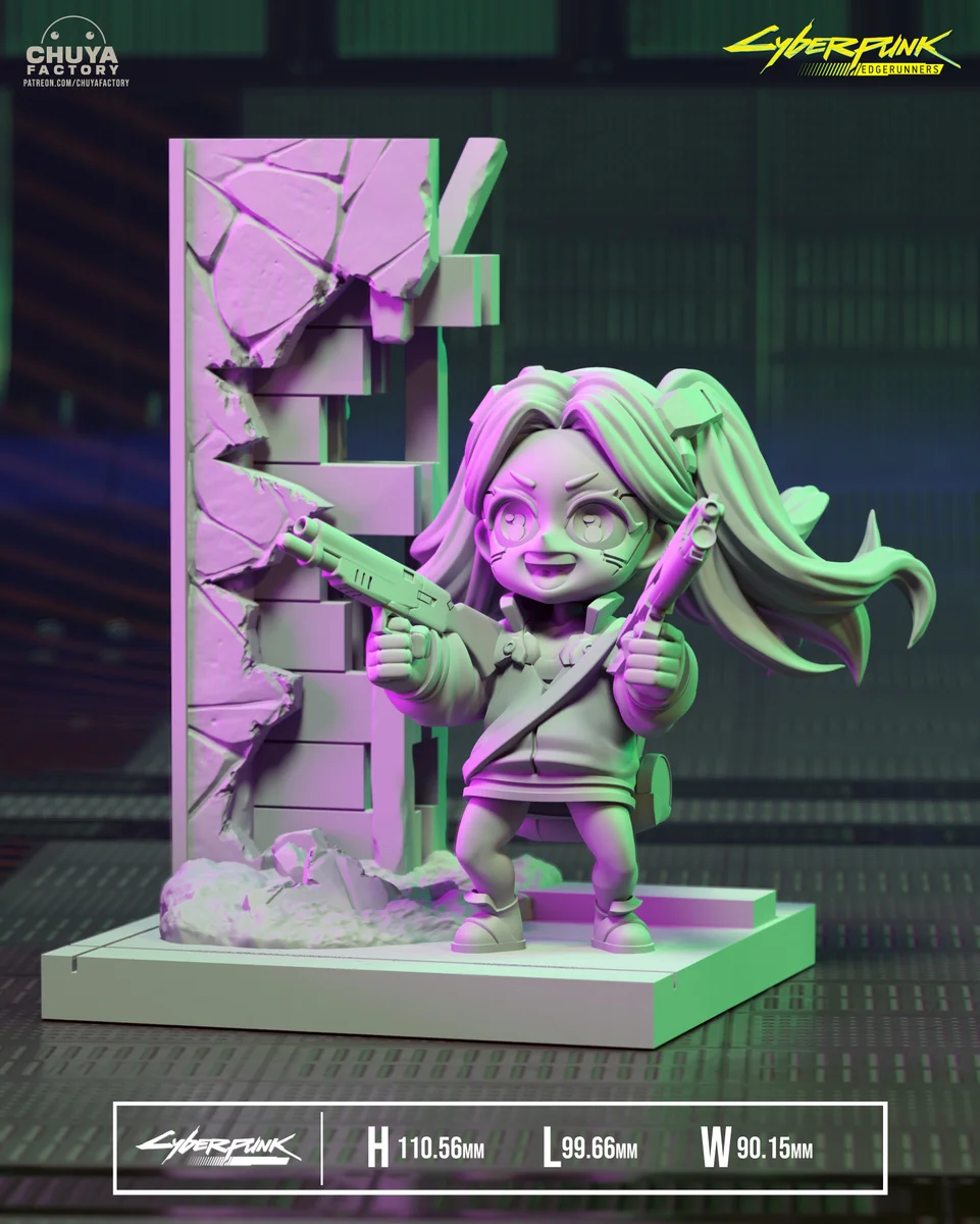 Chibi Rebecca | Fan Art | 3D Printed Resin Model Garage Kit | *Un-Painted* | Chuya Factory 5