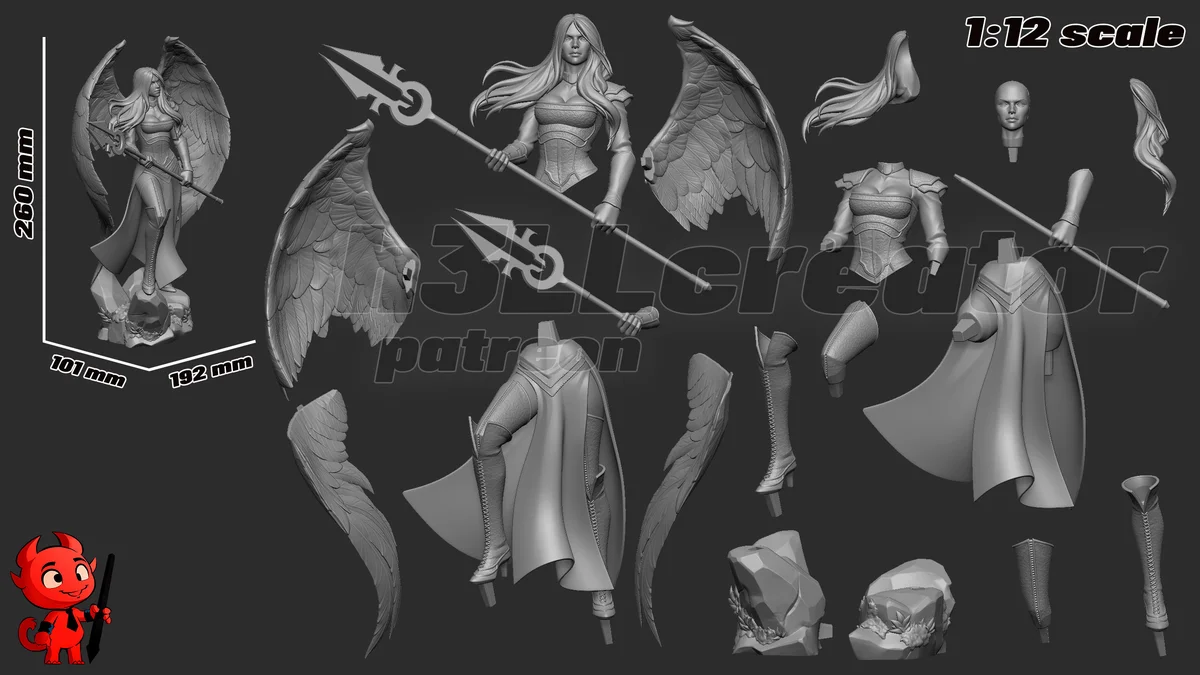 Avacyn | Fan Art | 3D Printed Resin Model Garage Kit | *Un-Painted* | H3LL Creator 13