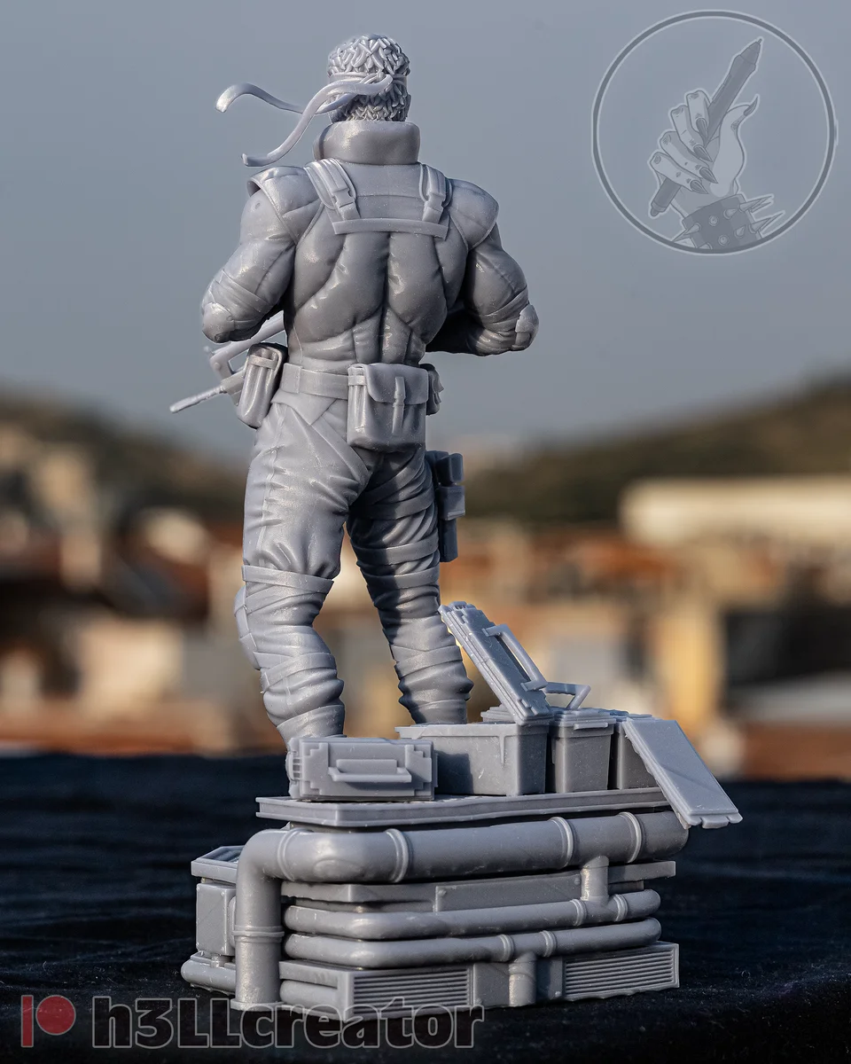 Solid Snake | Fan Art | 3D Printed Resin Model Garage Kit | *Un-Painted* | H3LL Creator 8