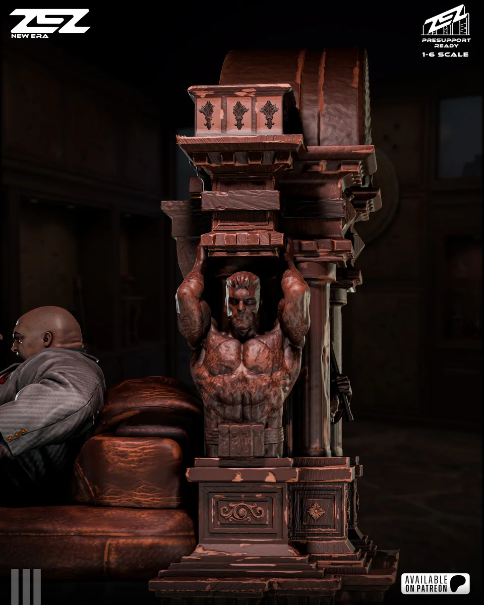 Kingpin Throne | Fan Art | 3D Printed Resin Model Garage Kit | *Un-Painted* | ZEZ Studio 11