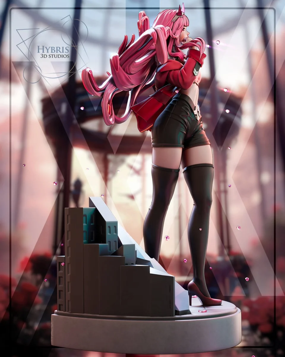 Zero Two | Fan Art | 3D Printed Resin Model Garage Kit | *Un-Painted* | Hybris Studios 3