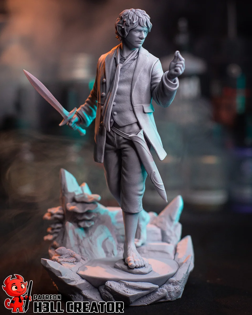 Bilbo Baggins | Fan Art | 3D Printed Resin Model Garage Kit | *Un-Painted* | H3LL Creator 8