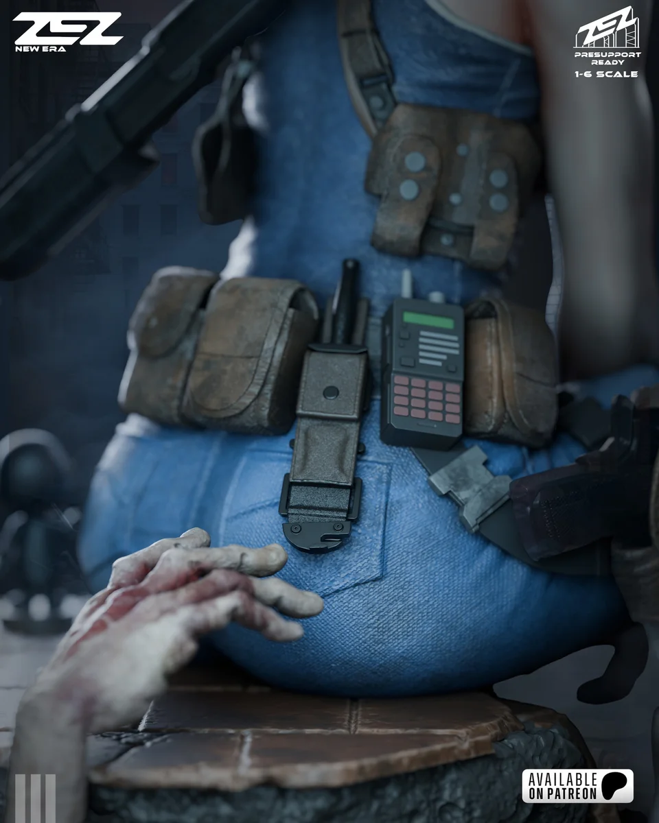Jill Valentine | Fan Art | 3D Printed Resin Model Garage Kit | *Un-Painted* | ZEZ Studio 7