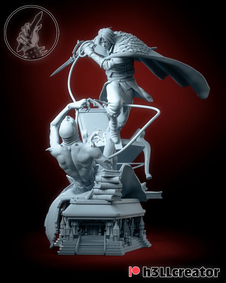 Trevor Belmont | Fan Art | 3D Printed Resin Model Garage Kit | *Un-Painted* | H3LL Creator 5