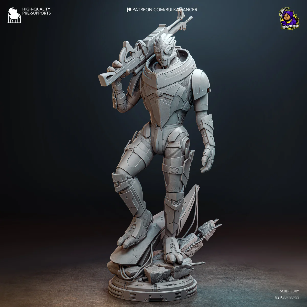 Garrus | Fan Art | 3D Printed Resin Model Garage Kit | *Un-Painted* | Bulkamancer 7