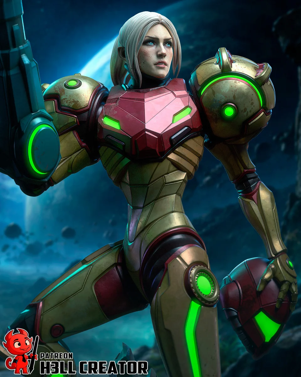 Samus Aran | Fan Art | 3D Printed Resin Model Garage Kit | *Un-Painted* | H3LL Creator