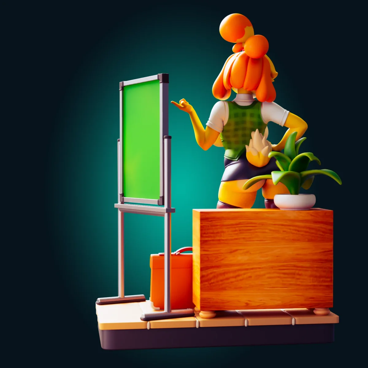 Dog Girl | Fan Art | 3D Printed Resin Model Garage Kit | *Un-Painted* | Officer Rhu 2