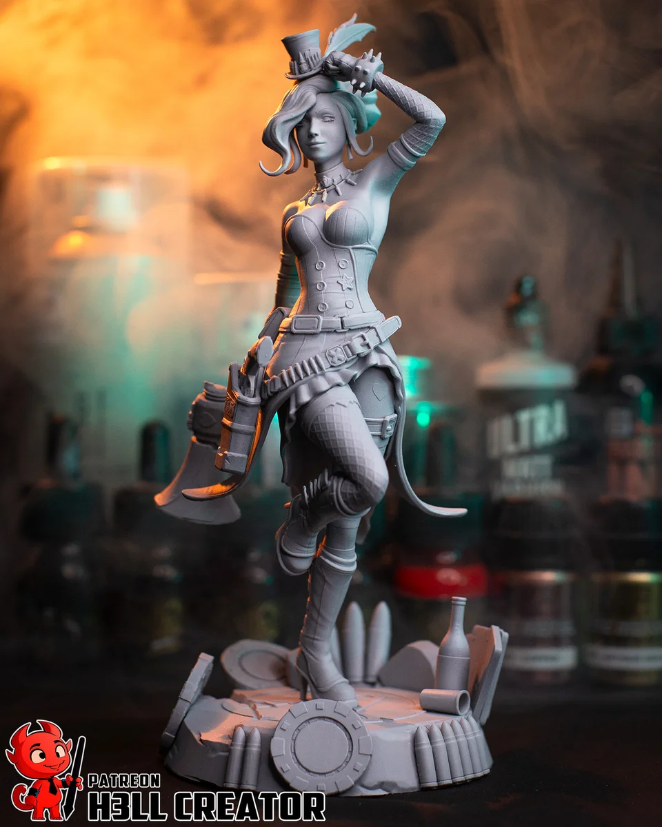Mad Moxxi | Fan Art | 3D Printed Resin Model Garage Kit | *Un-Painted* | H3LL Creator 10