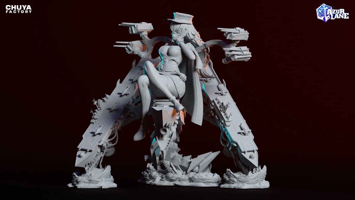Graf Zeppelin | Fan Art | 3D Printed Resin Model Garage Kit | *Un-Painted* | Chuya Factory 7