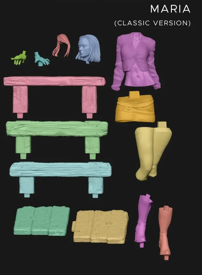 Maria | Fan Art | 3D Printed Resin Model Garage Kit | *Un-Painted* | Nympha3D 5