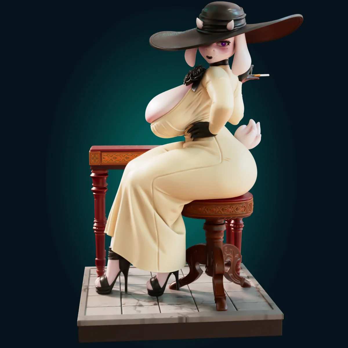 Toriel X Lady Dimitrescu | Fan Art | 3D Printed Resin Model Garage Kit | *Un-Painted* | Officer Rhu 2