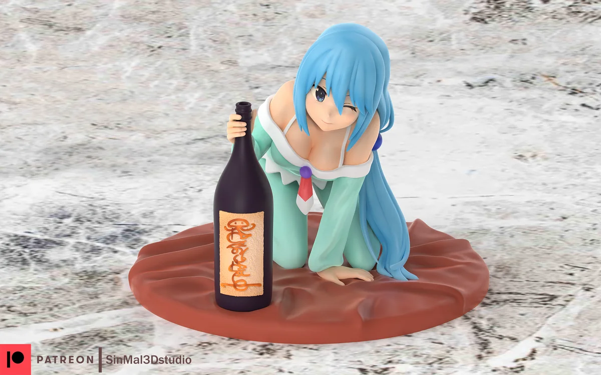 Aqua | Fan Art | 3D Printed Resin Model Garage Kit | *Un-Painted* | Sin3Dstudio 4