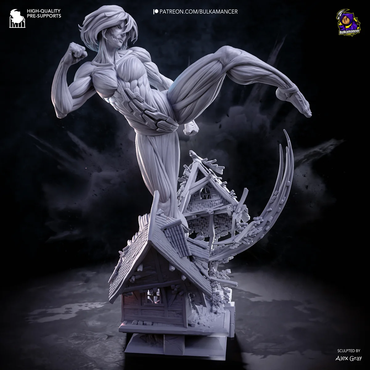 Female Titan | Fan Art | 3D Printed Resin Model Garage Kit | *Un-Painted* | Bulkamancer 16